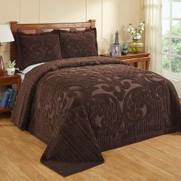 Ashton Collection Full/Double Bedspread in Chocolate