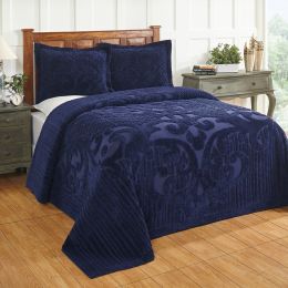 Ashton Collection Full/Double Bedspread in Navy