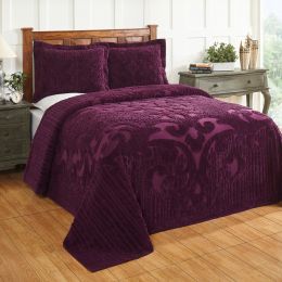 Ashton Collection Full/Double Bedspread in Plum