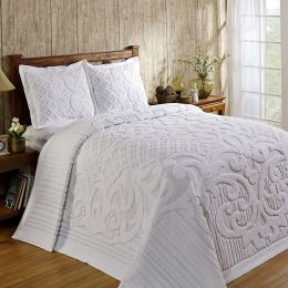 Ashton Collection Full/Double Bedspread in White