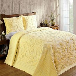 Ashton Collection Queen Bedspread in Yellow