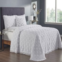 Charleston Collection King Bedspread Set in White