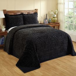 Rio Collection Full/Double Bedspread in Black