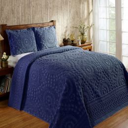 Rio Collection Full/Double Bedspread in Navy