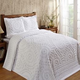 Rio Collection Full/Double Bedspread in White