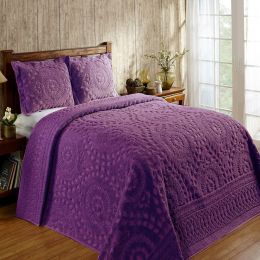 Rio Collection King Bedspread in Plum