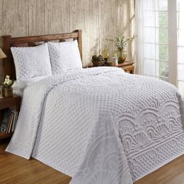 Trevor Collection King Bedspread Set in White