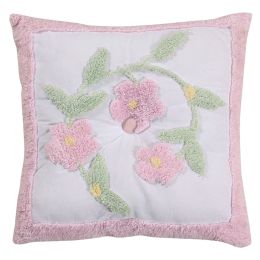 Bloomfield Collection Square Pillow in Rose