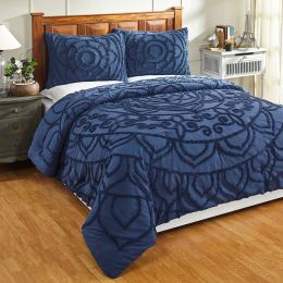 Cleo Comforter King in Navy