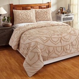 Cleo Comforter Full/Queen in Taupe