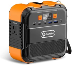 Flashfish 120W Portable Power Station, 98Wh/26400mAh Solar Generator Backup Power Battery Pack With AC/DC/Type-c/USB/Flashlight, 110V Power Bank